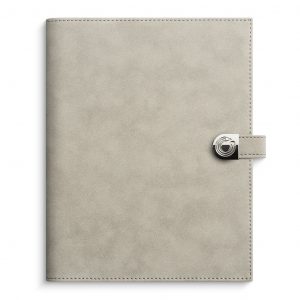 Cover for A5 Diary, beige suede