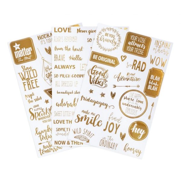 Glimmering Gold Stickersheets