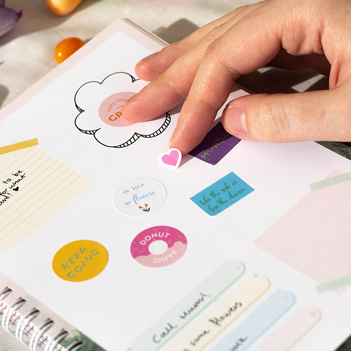 Use stickers to decorate your diary or notebook