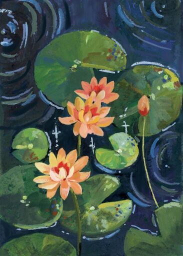 Lotus pond series by Zoe Art Garden